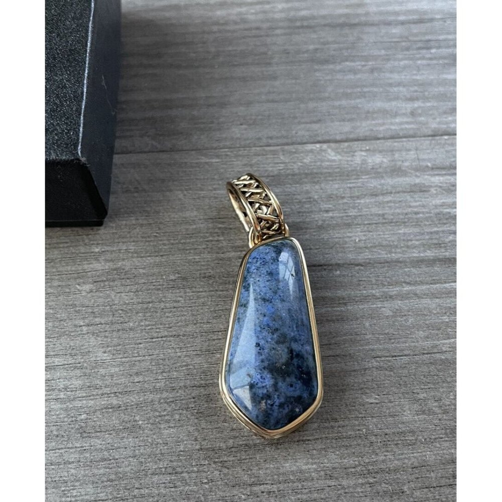 Studio Barse Bronze Blue Lapis Stone Pendant New NIB Thailand